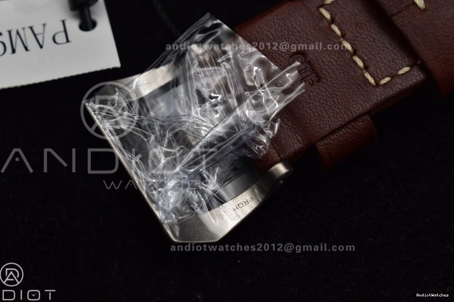 and on Strap 995 V Brown Brown Best P.9010 VSF Clone Bezel Bronzo PAM968 Calfskin Ceramic Dial Edition SunProtective 1:1 0429